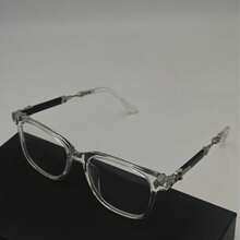 1 Pair High-Quality Board Material Vintage Brand Design Glasses, Luxury Anti-Radiation Plain Lens For Men And Women, Suitable For Daily Wear - Multicolor - View 6