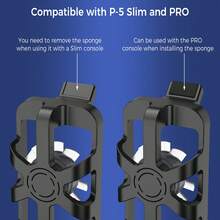Cooling Stand For P5 Slim/PRO Console, 3 Fans + LED Light + USB 3.0, With Foam Adapter, Easy Installation, ABS Black + White Optional, Designed For Players Concerned About Overheating (Compatible With Slim/PRO Models Only) - View 4