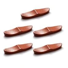1/2/5/10pcs Japanese Style Wooden Chopstick Holder/Rest - Coffee Brown - View 12