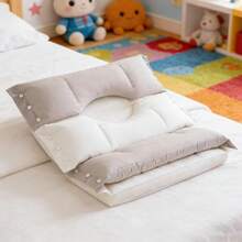 Bantal Ergonomis, Bantal Leher Serviks, Bantal Traksi Serviks untuk Tidur Nyenyak, Inti Ganda Khusus, Bantal Leher Bulat yang Dapat Dilepas Terbaik untuk Leher dan Bahu yang Tidak Nyaman, Bantal Kontur, untuk Tidur Miring dan Telentang, Bantal Penopang Leher - Aprikot - View 3