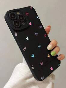 A Colorful Small Heart Personalized Angel Eye Full-Coverage Lens Anti-Drop TPU Phone Case Compatible With Iphone 16 15 14 13 12 11promax Series - Multicolor - View 3