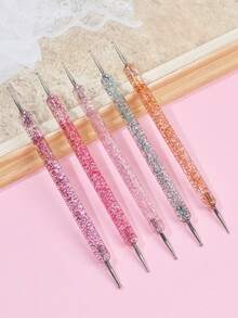 5pcs Double-Ended Nail Art Dotting Tool Set - Multicolor - View 3