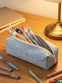 Large Capacity Floral Polyester Pencil Case - Multi-Functional Makeup Bag, Storage Bag - Ideal Back To School Gift, School Supplies Organizer, Student Large Capacity Stationery Storage Bag, Back To School - Single Piece - View 4