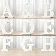6 Inch White Wooden Letters, Unfinished Wooden Letters, Suitable For Wall Decoration, Standing Decorative Letters, Sliced Sign Decoration, Can Be Used For Crafts, Home Party Projects, Birthdays, Graduations, Etc., The Best Gift Choice. - A - View 4