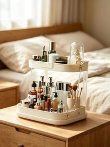 Cosmetic Storage Rack, Vanity Table Mask & Skincare Storage Organizer, Dust-Proof Desktop Makeup Storage Box For Bathroom And Bedroom - Multicolor - View 5