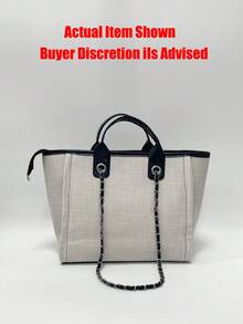 Minimalist Large Capacity Tote Bag, Tote Bag Large, Best Fall Inspo Ideas - White - View 9