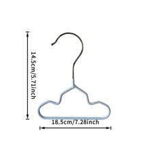 1pc/5pcs Mini Metal Pet Clothes Hangers, Non-Slip Puppy & Kitten Clothing Rack, Miniature Non-Slip Hangers For Puppy & Kitten Apparel, Pet Wardrobe Drying, Storage & Display Rack, Dog Supplies, Cat Supplies - Multicolor - View 4