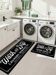 SANJIANGDI 1pc European-Style Carved Borders Pattern Kitchen Mat, 0.6mm Crystal Velvet Soft And Machine Washable.Suitable For Kitchen,Corridors, Bathrooms, Living Rooms, Outdoor Door Mats, And Toilets. Useable Throughout The Year And For Various Holidays. - Multicolor - View 1