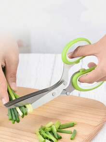 Green And White 5-Layer High-Efficiency Kitchen Scissors - Multicolor - View 4