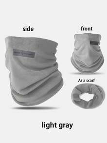 Men's Winter Thermal Lined Warm Neck Warmer Face Mask, Soft Pullover Neck Gaiter, Dual-Use Neck Warmer & Face Cover, Suitable For Daily Commute And Outdoor Cycling - Multicolor - View 10