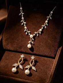 Elegant Women's Jewelry: Exquisite 14K Gold Plated Zirconia Layered Necklace With Matte Hypoallergenic Chain, Elegant Jewelry Gift For Women - Gold - View 12