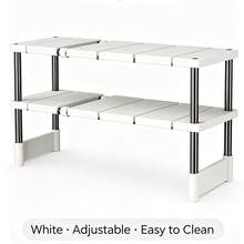 Kitchen Expandable Under Sink Organizer Rack, Cabinet Interior Tiered Shelf, Multi-Functional Pot & Pan Storage Rack - Multicolor - View 2