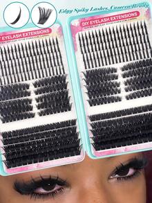 Set Ekstensi Bulu Mata Klaster D Curl Multi-Gaya 520, Bulu Mata Klaster Tunggal Kapasitas Besar 8-16mm. Cocok untuk Riasan Harian di Rumah, Juga Dapat Digunakan untuk Kencan, Perjalanan, Fotografi, Pernikahan, Festival, Cosplay dan Acara Halloween. - MultiWarna - View 5