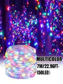 1PC Solar Fairy Light String -32M/22M/17M/12M/7M Outdoor String Light, DIY Copper Wire Material, Waterproof Garden Light, 8 Flashing Modes, Suitable For Gardens, Terraces, Trees, Weddings, Camping, Parties, Parties,Fences,Christmas,Holiday Decoration - Solar String Light - View 18