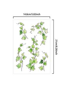1pc Poison Ivy Temporary Tattoo Sticker For Halloween Face, Waterproof Sweat-Resistant Disposable, Suitable For Women And Men, Face, Arm, Waist, Chest, Leg, Abdomen, Neck, Hand, Finger, Back, Party, Stage Performance, Modern Body Art - Multicolor - View 4
