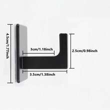 1pc Bathroom Adhesive Towel Hook, Wall Mount Robe Hanger, No Drilling Required, Home Bathroom Decor, Bathroom Organizer, Strong Hold, Waterproof, Easy Install, Space Saving, Multi Hook For Towel/Robe/Bag, Kitchen Bedroom Entryway, Summer - Multicolor - View 9