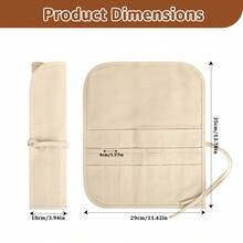 Túi cuộn đựng kim đan bằng vải canvas, túi đựng kim đan cầm tay, túi đựng cuộn, đựng kim móc, dụng cụ đan và may vá - A - Xem 2