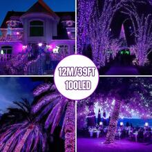 1pc 20/50/100/200LED Solar Lights, Outdoor Solar Christmas Lights, 8 Flashing Modes, IP65 Waterproof Fairy Lights, Suitable For Christmas Tree, Garden, Wedding, Camping, Halloween, Trees, Party, Autumn, House, Christmas Decoration - Solar Led String Light - View 27
