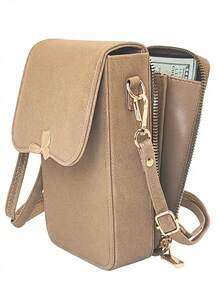 New Vintage Textured Women's Crossbody Phone Bag Wallet Mini Shoulder Bag, Multi-Compartment Flap Design With Adjustable Strap, Fits Large Phones, Cash And Credit Cards, Lightweight And Durable Daily Essential Organizer - Multicolor - View 6