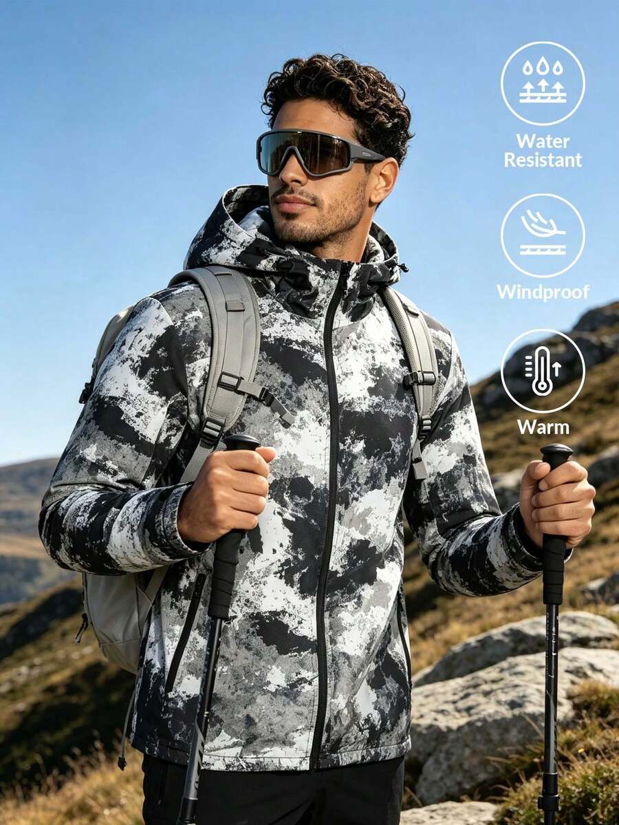 Men's Lightweight Jacket, Breathable And Comfortable Hooded Windbreaker For Outdoor Sports And Casual Wear - Black - View 1