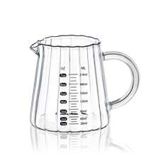 210 Ml /7 Oz Glass Espresso Measuring Cup With Handle, Small Milk Pitcher, Clear Glass Jug For Coffee Making, Barista Accessory For Home Kitchen - Transparent - View 8