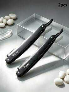 2pcs/Professional Foldable Straight Razor, Replaceable Blade Manual Shaving Razor, Men's Shaving, Barber Hairline Trimming And Eyebrow Grooming - Multi-color - View 11