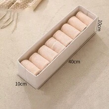 1 Foldable Clothes And Blanket Organizer With Clear Window And Handle, Reinforced Foldable Linen Storage Basket, Cloth Can Be Used As Window Wardrobe Organizer, Large Clothing Storage Box - Grey - View 7