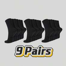 3/6/9 pares de calcetines multicolores de media caña para mujer, adecuados para yoga, pilates, ballet, deportes, calcetines antideslizantes para hospital, regalo ideal para el Día de San Valentín, suaves y cómodos para todas las estaciones, calcetines antideslizantes de otoño/invierno - Multicolor - Ver 16