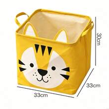 Animal Pattern Storage Basket, Foldable Portable Fabric Organizer Box, Storage For Toys, Clothes And Miscellaneous Items - Multicolor - View 7