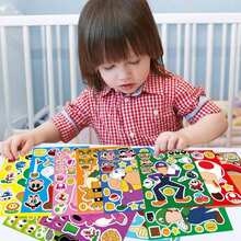 SUPER MARIO BROS. 1set/12pcs This Set Of Cartoon Facial Patch Stickers Allows You To Freely Exchange Facial Combinations And New Expressions, Making It Perfect For Parent-Child Handmade Interaction. It Can Be Used As A Birthday Gift For Children (Stochastic Style) - Multicolor - View 5