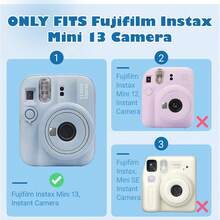 1pc Protective Camera Case Compatible With Fujifilm In Stax Mini 13, Custom Fit Instant Accessories With Cartoon Stickers, Clear Glitter PC Bag With Adjustable Shoulder Strap, Suitable As A Gift For Holidays, Professional Camera Protective Case. - View 8