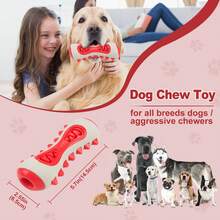 Dog Dental Cleaning Toy, For Training, Play And Chewing - Squeaky Toy, Suitable For Dogs Who Love To Chew - Toothbrush Bone, Suitable For Medium To Large Dogs (Yellow) - Multicolor - View 2