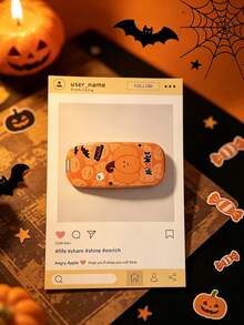1pc Transparent Halloween Element Painted Mirror Phone Stand Makeup Mirror Adhesive Foldable Mirror Back Sticker Horizontal & Vertical Dual-Use Portable Desktop Stand - Multicolor - View 12