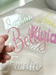 Custom Color Transfer Stickers, UV Printing, Personalized Transfer Stickers, Personalized Custom Name Label Stickers, Wedding Stickers, Custom Decal Stickers, Date Stickers - Multicolor - View 10