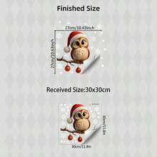 1pc Snowman Static Cling Glass Sticker, Christmas Window Decal, Xmas Glass Decor For Window, Kids Room, Glass Door, Home Holiday Ornament - Multicolor - View 15