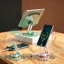 1pc 360° Rotating Phone/Tablet Stand, Adjustable Foldable Desktop Base With Non-Slip Silicone Pad, Portable Desk Holder, Gift For Family And Friends, Phone Accessory, Suitable For Office Workers, Students And Teachers - Multicolor 1 - View 7