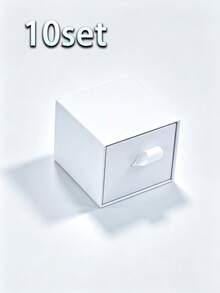 1/5/10 piezas Caja de joyas rosa, caja de almacenamiento con cajón pequeño, soporte portátil para exhibición de pendientes, anillos, collares y pulseras, forro de esponja negra, apilable, almacenamiento de tocador de dormitorio, organizador de joyas de viaje, almacenamiento de cosméticos diarios y accesorios pequeños, caja de embalaje de regalo - Multicolor - Ver 13