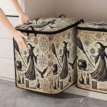 1pc Large Capacity Star-Shaped Lid Storage Box, Foldable Organizer Bin, Suitable For Blankets And Quilts, Equipped With Durable Zipper, Perfect Holiday Home Gift, Can Be Used For Under-Bed Storage. Organizer Bin With Lid, Storage Box With Lid, Extra Large Quilt Organizer Bin, Storage Box With Lid, Storage Box, Storage Box With Lid, Storage Cabinet, Medicine Storage Box, Box-Style Storage, Storage Bin, Cabinet - Multicolor - View 7