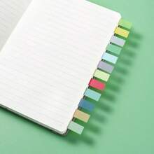 6pcs 1200sheets Morandi Color Creative Loose-Leaf Index N-Times Sticky Note Indicator Ins Loose-Leaf Index Sticker Sticky Note Set, Adhesive Memo Paper *Index Paper Adhesive Colorful Writable Page Marker Pen Label - one-size - View 8