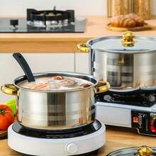 LAISONWARE 5-PC Golden Stainless Steel Pot Set - Multi-Function Saucepans For Holiday Cooking | All Cooktop Compatible & Dishwasher | Suit For Christmas & Thanksgiving Feast - View 11