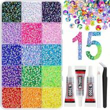 32,000pcs Resin Jelly Rhinestone Decoration Set, Includes Tweezers, 15/24/28/40/42 Colors, Includes Gemstone Picker, Multi-Color Gemstone Decoration Set, Includes 3 Bottles Of 10ml B7000 Jewelry Glue, Suitable For Art, Crafts, Shoes, Books, Fabrics, DIY Handmade Supplies - View 9