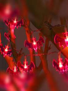 Halloween String Lights, LED Red Bat String Lights, Suitable For Halloween, Party, Yard, Indoor, Outdoor Decoration, LED String Lights, Holiday Party Decoration String Lights - Colorful String Lights - View 3