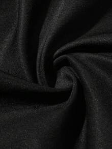 New Arrival | 1pc Women's Drawstring Elastic Waist Cargo Pants With Pockets Loose Wide Leg Casual Long Pants - Black - View 3