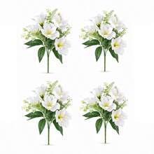 Artificial Flowers For Decoration, Including Artificial White Lilies And Green Leaves Bouquets, Home Decor, Room Decorations, Autumn Home Decor, Wedding Decorations, Banquet Table Decorations, Wedding Essentials, And Christmas Decorations. - Multicolor - View 13