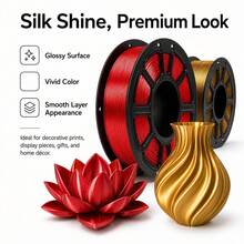 PLA Plus Upgraded Version PLA+ 1kg/2.2lbs Upgraded Silk PLA+ 3D Printer Filament 1.75mm, Glossy, Tougher And Stronger, Neatly Wound, Dimensional Accuracy +/-0.02mm, 1KG Spool (2.2lbs) Durable And Wear-Resistant DIY Tool Material Suitable For Bambu Lab And More For Christmas Decoration - View 3