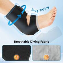 Hailicare APP-Controlled Ankle Massager 3 Vibration 3 Heat Settings Foot & Ankle Massage For Home Office Rechargeable Foot Relax Christmas Gift - Black - View 7