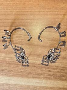 Women's Gothic Spider Earrings - Halloween Silver Ear Hooks, Exaggerated Wavy Spider Claw Dangle Earrings, Dark Punk Horror Jewelry, Perfect Cosplay Party Accessory, Ideal Holiday Gift - Multicolor - View 12