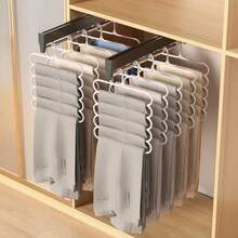 1/3/5pcs Multi-Functional Plastic Storage Rack, Closet Clothes Organizer, 5-Layer Pants Rack, Can Store Scarves And Hair Accessories, Thickened Durable Upgraded Version, Pants Hanging Rack, Scarf Tie Storage Hook, Home Room Decoration Storage Supplies - View 2