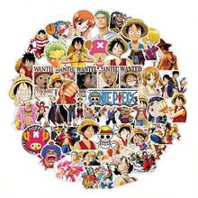 50pcs ONE PIECE Cartoon Anime Stickers, Featuring Monkey D. Luffy, Roronoa Zoro, Nami, Usopp, Sanji, Tony Tony Chopper Designs, Suitable For Luggage, Laptop, Notebook And Diary, PVC Waterproof - Multicolor - View 6