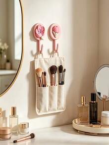 8pcs Pink Floral Theme Adhesive Hooks (Random Color), Novel And Unique Design, Perfect For Hanging Towels, Aprons And Various Small Items In Kitchen, Bathroom Or Entryway, Ultra Strong Adhesive, No Drilling, Ideal For Mother's Day Gift - View 5